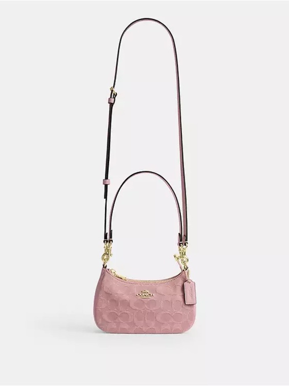 Coach Teri Mini Bag In Light Pink Signature Denim NWT - Picture 8 of 11